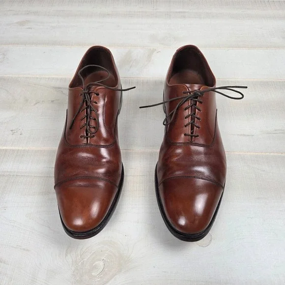 Allen Edmonds Park‎ Avenue Cap Toe Oxford Dress Shoes Men 12B Brown Leather USA